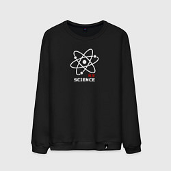 Свитшот хлопковый мужской Science Наука, цвет: черный