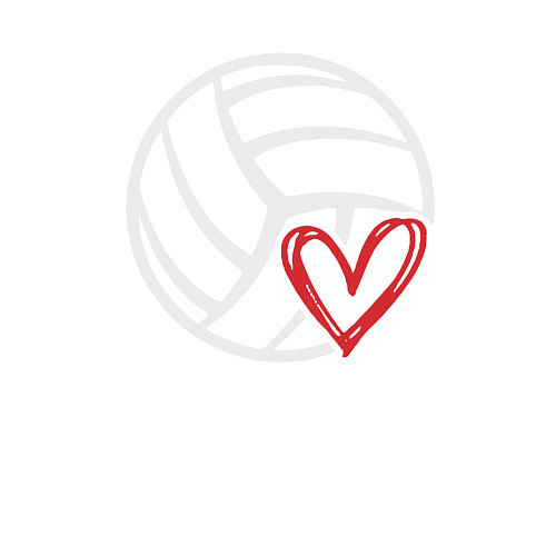Мужской свитшот Love Volleyball / Белый – фото 3