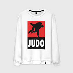 Свитшот хлопковый мужской Judo, цвет: белый