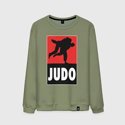 Свитшот хлопковый мужской Judo, цвет: авокадо