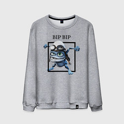 Свитшот хлопковый мужской Crazy frog, цвет: меланж