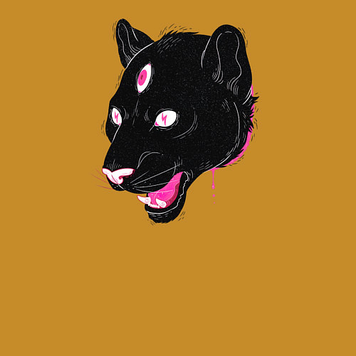 Мужской свитшот Магическая Пантера / Горчичный – фото 3