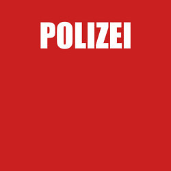 Свитшот хлопковый мужской POLIZEI Полиция Надпись Белая, цвет: красный — фото 2