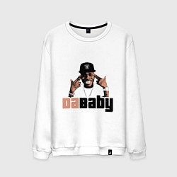 Свитшот хлопковый мужской DaBaby, цвет: белый