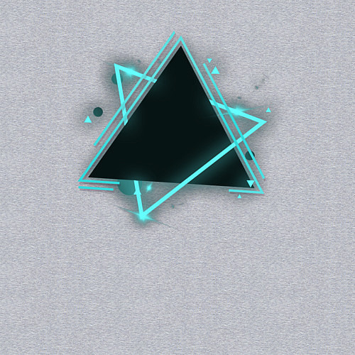 Мужской свитшот Треугольник неон / Меланж – фото 3