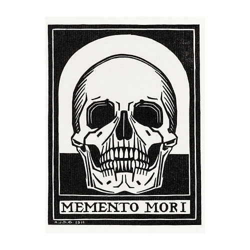 Мужской свитшот Memento mori помни о смерти / Белый – фото 3