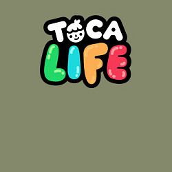 Свитшот хлопковый мужской Toca Life logo, цвет: авокадо — фото 2