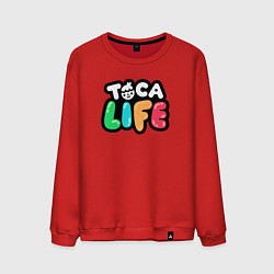 Свитшот хлопковый мужской Toca Life logo, цвет: красный