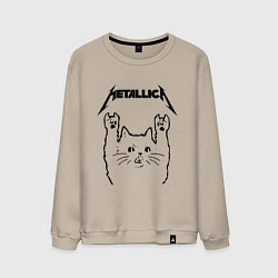 Свитшот хлопковый мужской METALLICA МЕТАЛЛИКА, цвет: миндальный