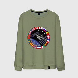 Мужской свитшот Космическая станция