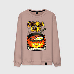 Свитшот хлопковый мужской Calcifer cook, цвет: пыльно-розовый