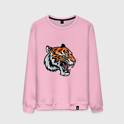Свитшот хлопковый мужской Face Tiger, цвет: светло-розовый