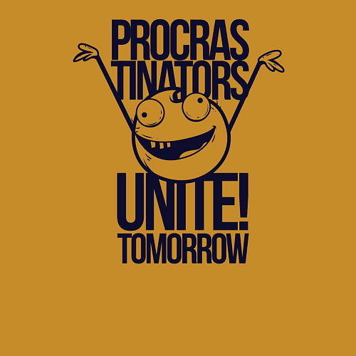 Мужской свитшот Лодыри объединяются завтра / Горчичный – фото 3