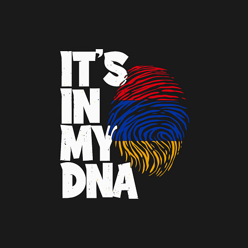 Мужской свитшот ДНК - Армения / Черный – фото 3