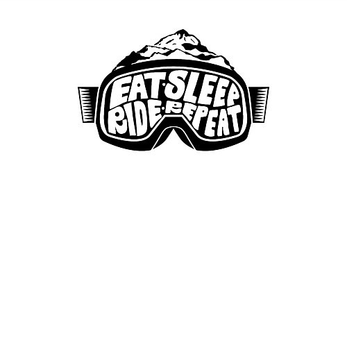 Мужской свитшот EAT SLEEP RIDE REPEAT / Белый – фото 3