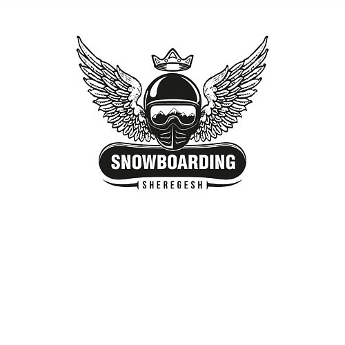 Мужской свитшот SHEREGESH SNOWBOARDING / Белый – фото 3