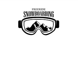 Свитшот хлопковый мужской FREERIDE SNOWBOARDING, цвет: белый — фото 2