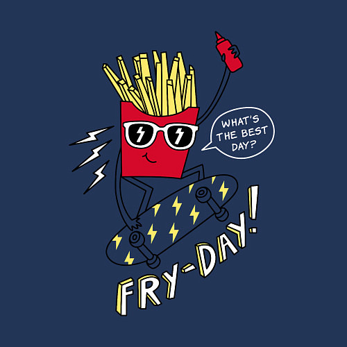Мужской свитшот Fry-day / Тёмно-синий – фото 3