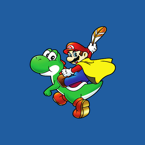 Мужской свитшот Yoshi&Mario / Синий – фото 3