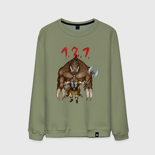 Мужской свитшот Разнос на 121 / Авокадо – фото 1