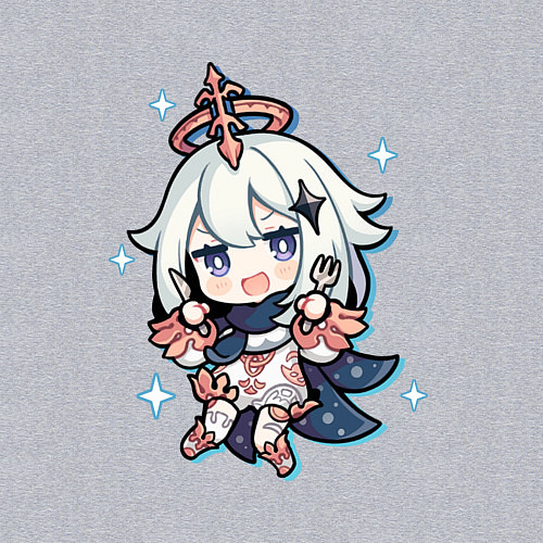 Мужской свитшот Paimon тян / Меланж – фото 3