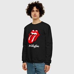 Свитшот хлопковый мужской Rolling Stones Роллинг Стоунз, цвет: черный — фото 2