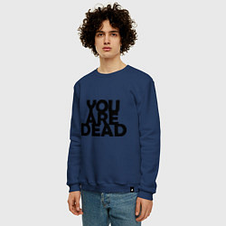 Свитшот хлопковый мужской DayZ: You are Dead, цвет: тёмно-синий — фото 2