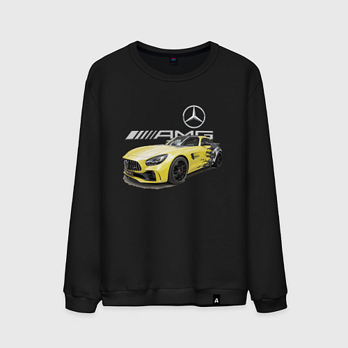 Мужской свитшот Mercedes V8 BITURBO AMG Motorsport / Черный – фото 1