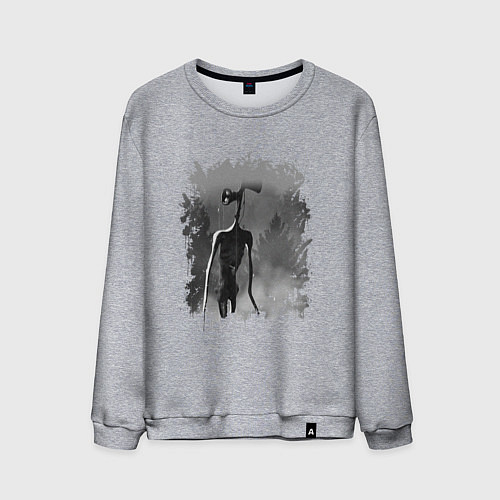 Мужской свитшот СИРЕНОГОЛОВЫЙ В ТУМАНЕ / Меланж – фото 1