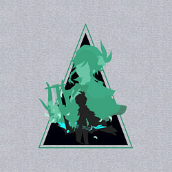 Свитшот хлопковый мужской Genshin Impact VentiВенти, цвет: меланж — фото 2