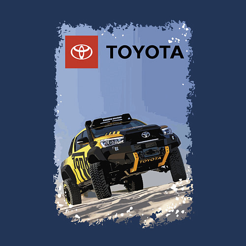 Мужской свитшот Toyota Racing Team, desert competition / Тёмно-синий – фото 3