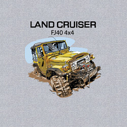 Свитшот хлопковый мужской Toyota Land Cruiser FJ 40 4X4, цвет: меланж — фото 2