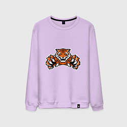 Свитшот хлопковый мужской Tiger - Warrior, цвет: лаванда