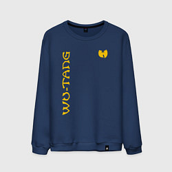 Свитшот хлопковый мужской WU TANG CLAN LOGO YELLOW, цвет: тёмно-синий