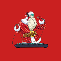 Свитшот хлопковый мужской Санта музыкант, цвет: красный — фото 2