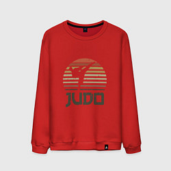 Свитшот хлопковый мужской Judo Warrior, цвет: красный