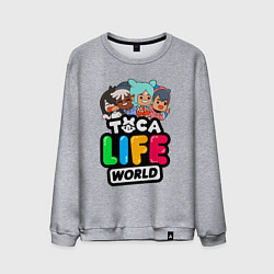Свитшот хлопковый мужской TOCA LIFE WORLD ТОКА ЛАЙФ ВОРЛД ПЕРСОНАЖИ, цвет: меланж