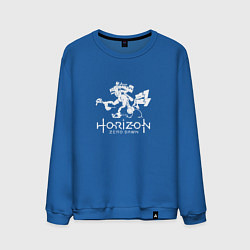 Свитшот хлопковый мужской HORIZON ZERO DAWN WHITE, цвет: синий