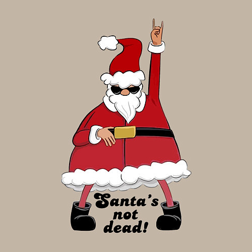 Мужской свитшот Santas not dead! / Миндальный – фото 3