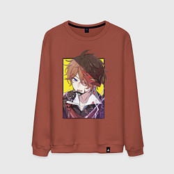 Свитшот хлопковый мужской Тарталья в бою, цвет: кирпичный