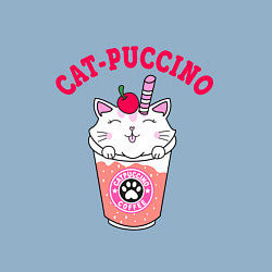 Свитшот хлопковый мужской Pink CatPuccino, цвет: мягкое небо — фото 2