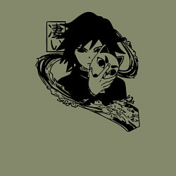 Свитшот хлопковый мужской Giyu Tomioka, цвет: авокадо — фото 2