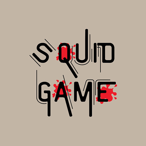 Мужской свитшот Blood Squid Game / Миндальный – фото 3