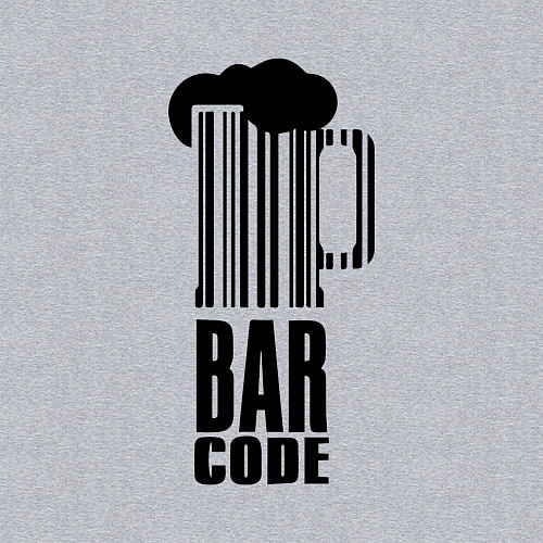 Мужской свитшот Пиво с Бар Кодом / Меланж – фото 3