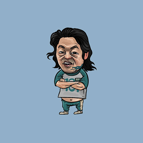 Мужской свитшот 101 - Squid Game / Мягкое небо – фото 3