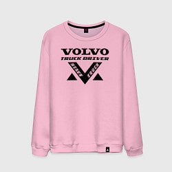 Свитшот хлопковый мужской Volvo Дальнобойщик, цвет: светло-розовый