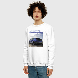 Свитшот хлопковый мужской Lamborghini Urus Sport, цвет: белый — фото 2