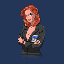 Свитшот хлопковый мужской Dana Scully X-Files, цвет: тёмно-синий — фото 2