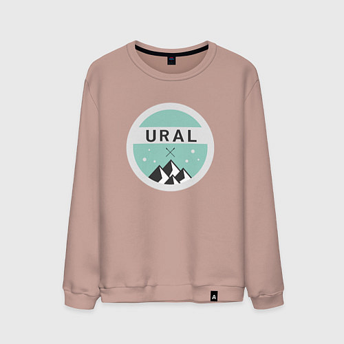 Мужской свитшот УРАЛ 01 / Пыльно-розовый – фото 1