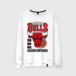 Свитшот хлопковый мужской Chicago Bulls NBA, цвет: белый